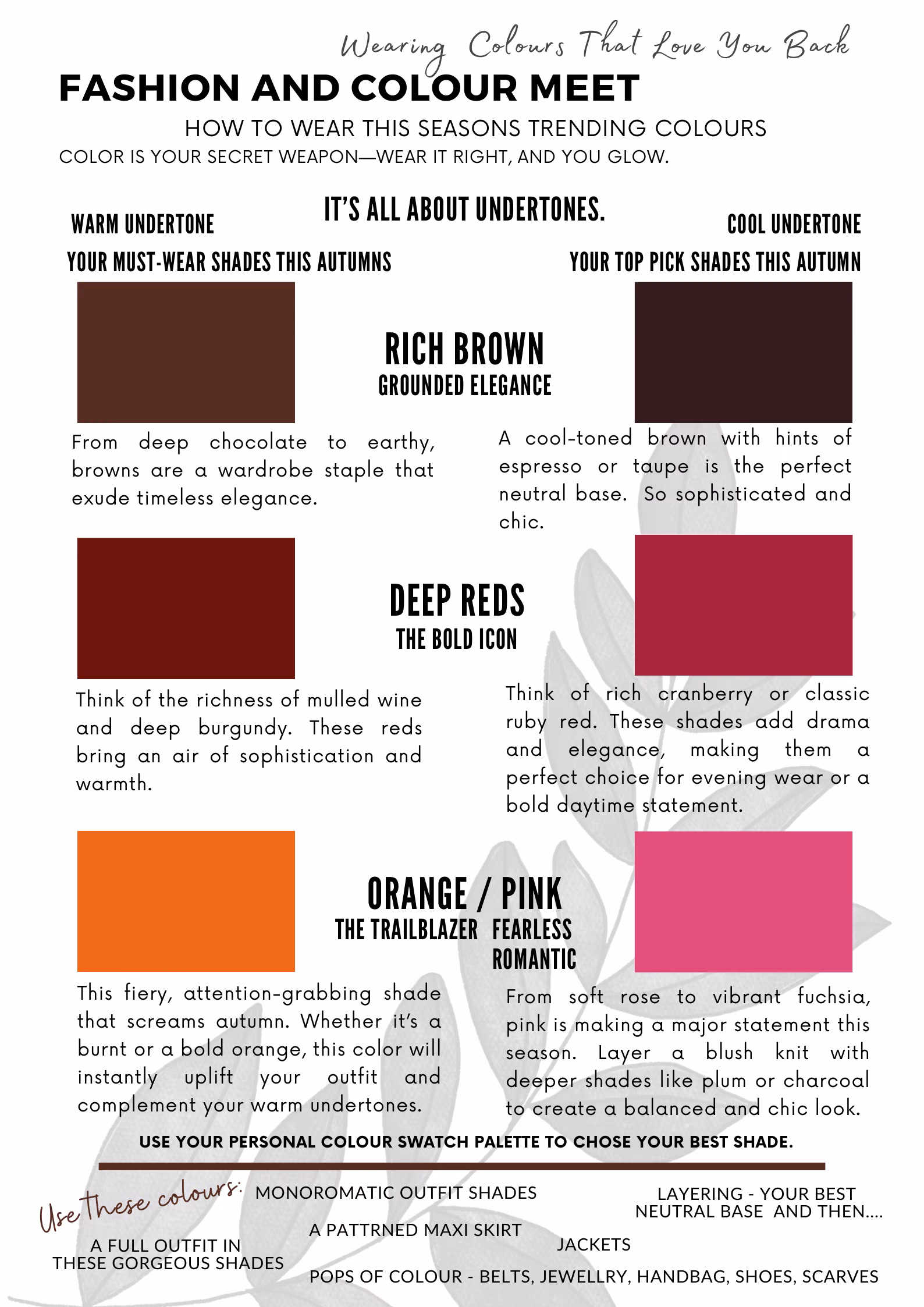 Fashion and Colour Meet — The Style Edit, Autumn 2025