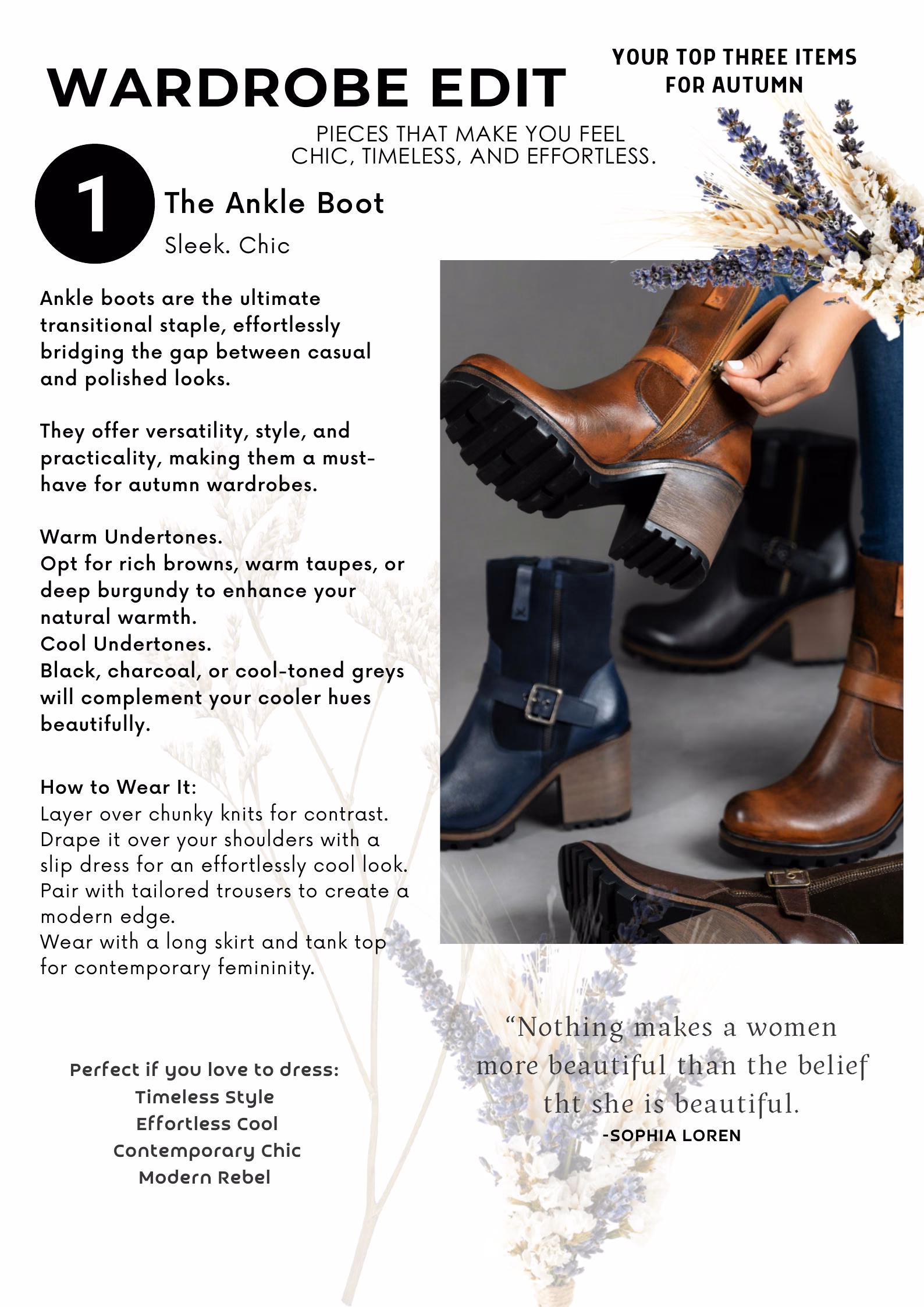Wardrobe Edit — The Ankle Boot — The Style Edit, Autumn 2025