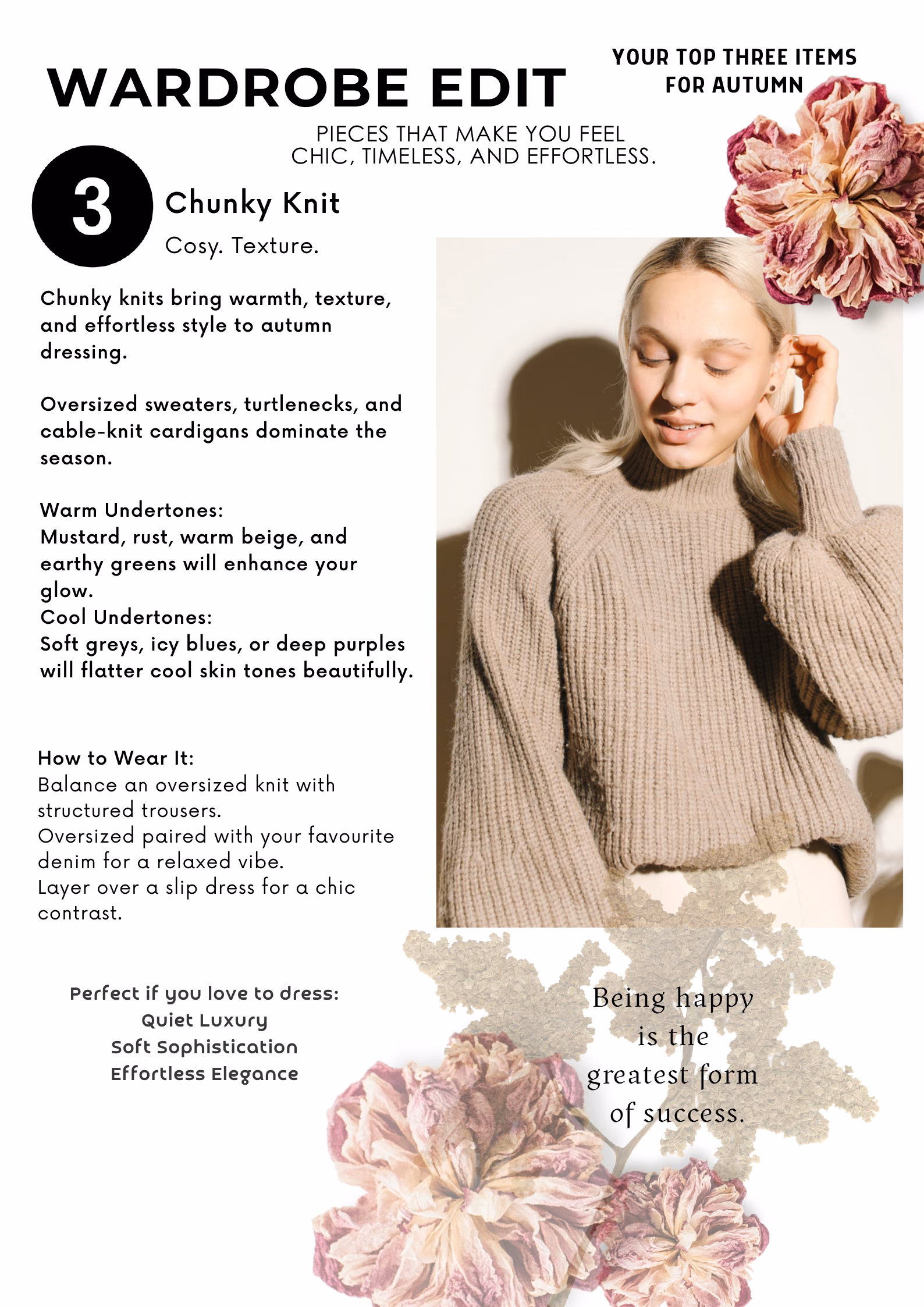 Wardrobe Edit — The Chunky Knit — The Style Edit, Autumn 2025