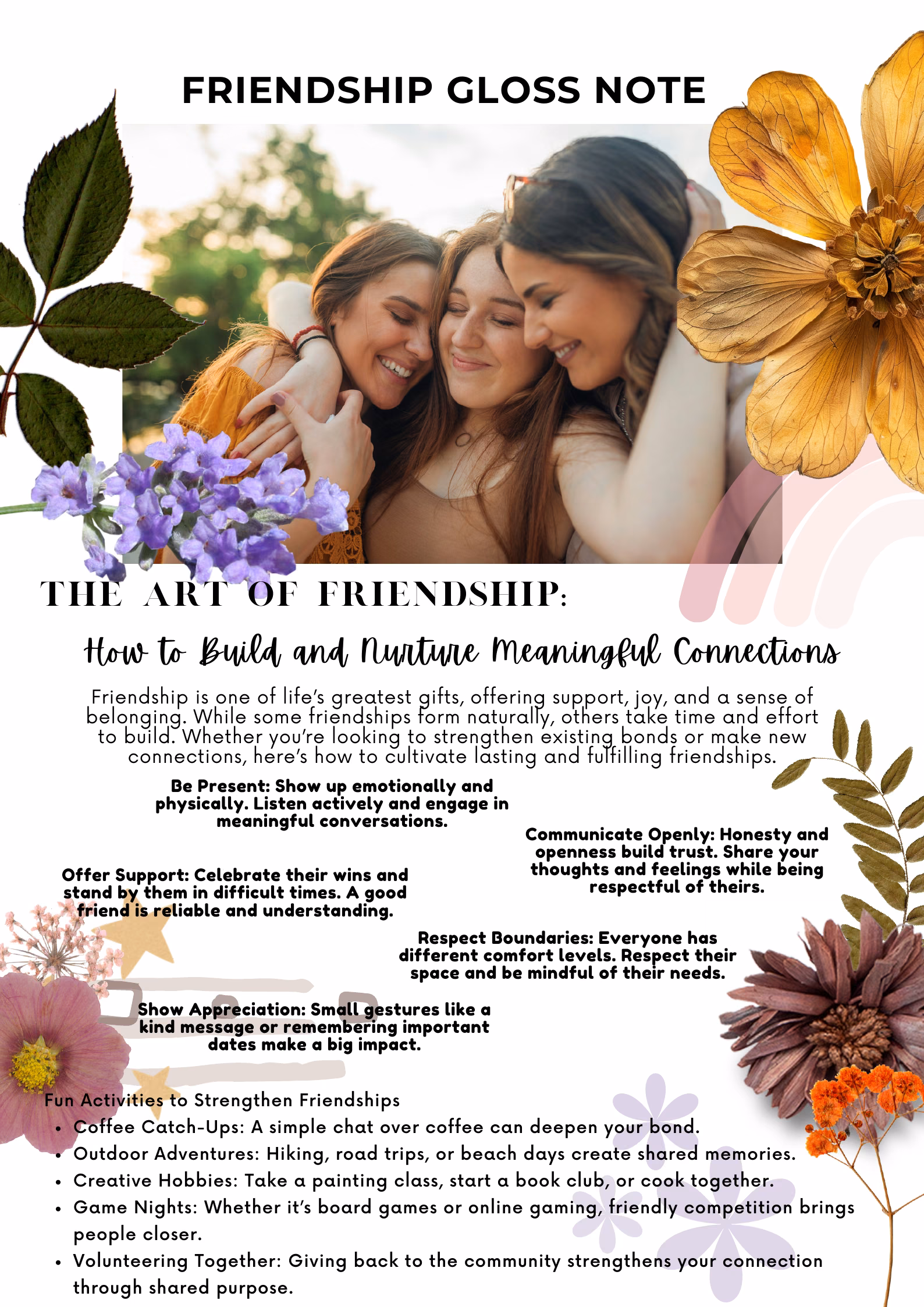 Friendship — Gloss Note — The Style Edit, Autumn 2025