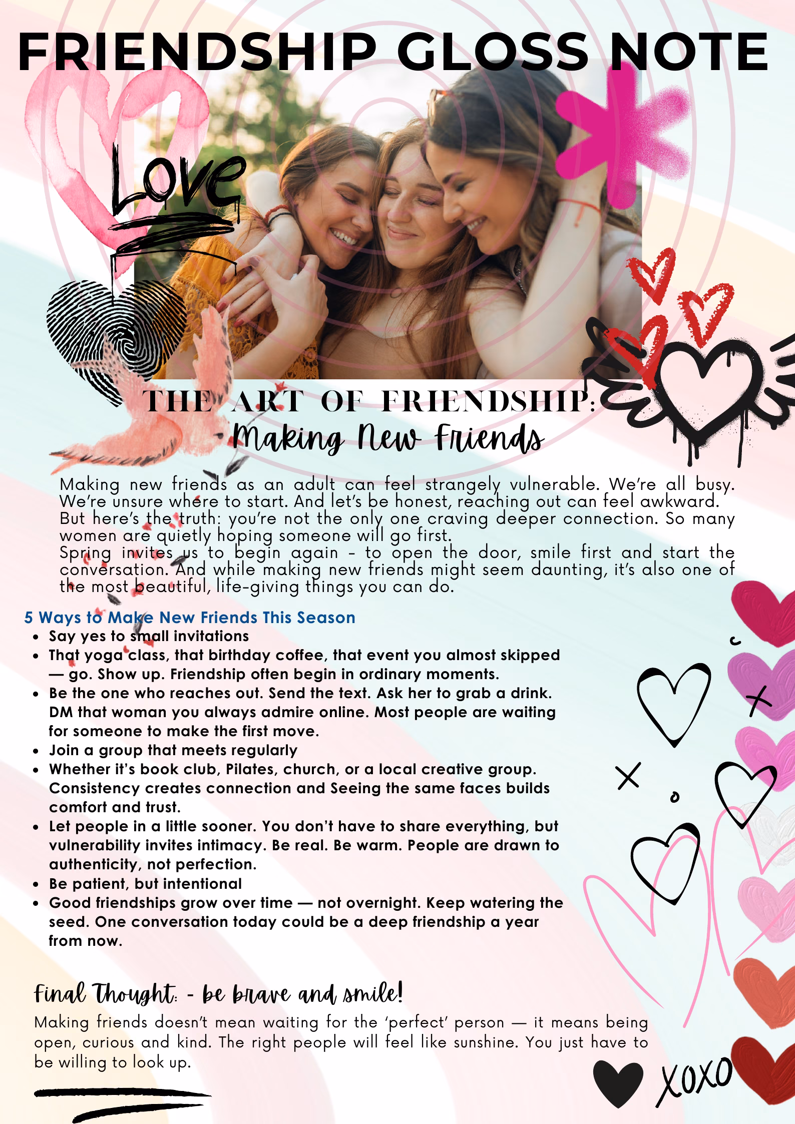 Friendship — Gloss Note — The Style Edit, Spring 2025