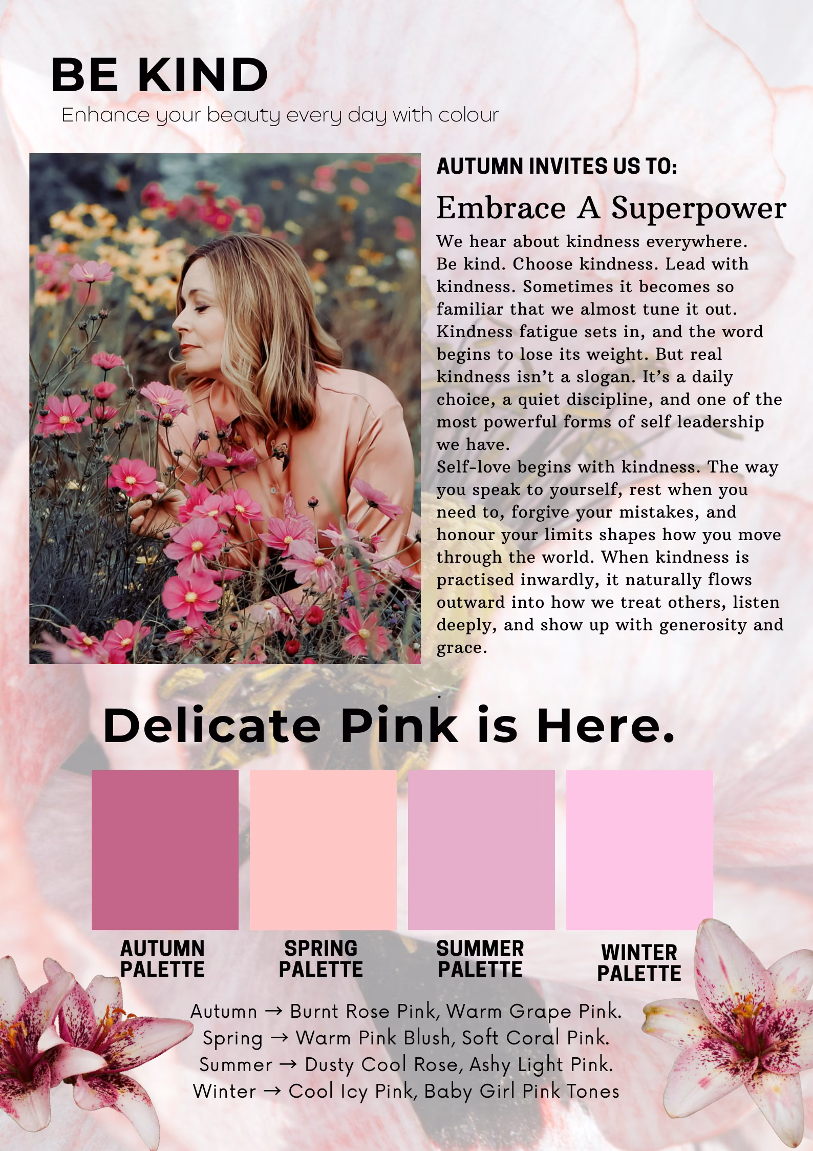 Be Kind — Delicate Pink is Here — The Style Edit, Autumn 2026