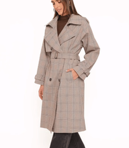Billy Button Front Trench Coat at Petal & Pup