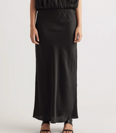 Jessie Satin Skirt at Decjuba