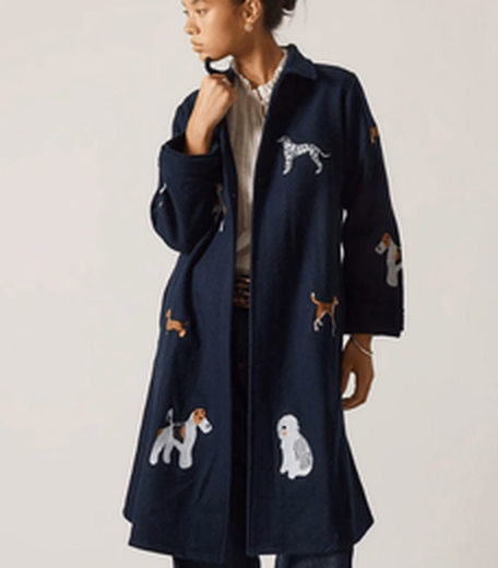 Rubyyaya Haute Dog Trench Navy at Kabana