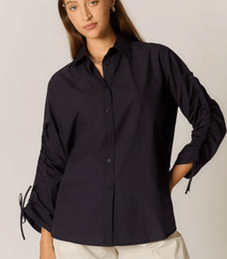 Giliann Pierre Shirt Navy at Kabana