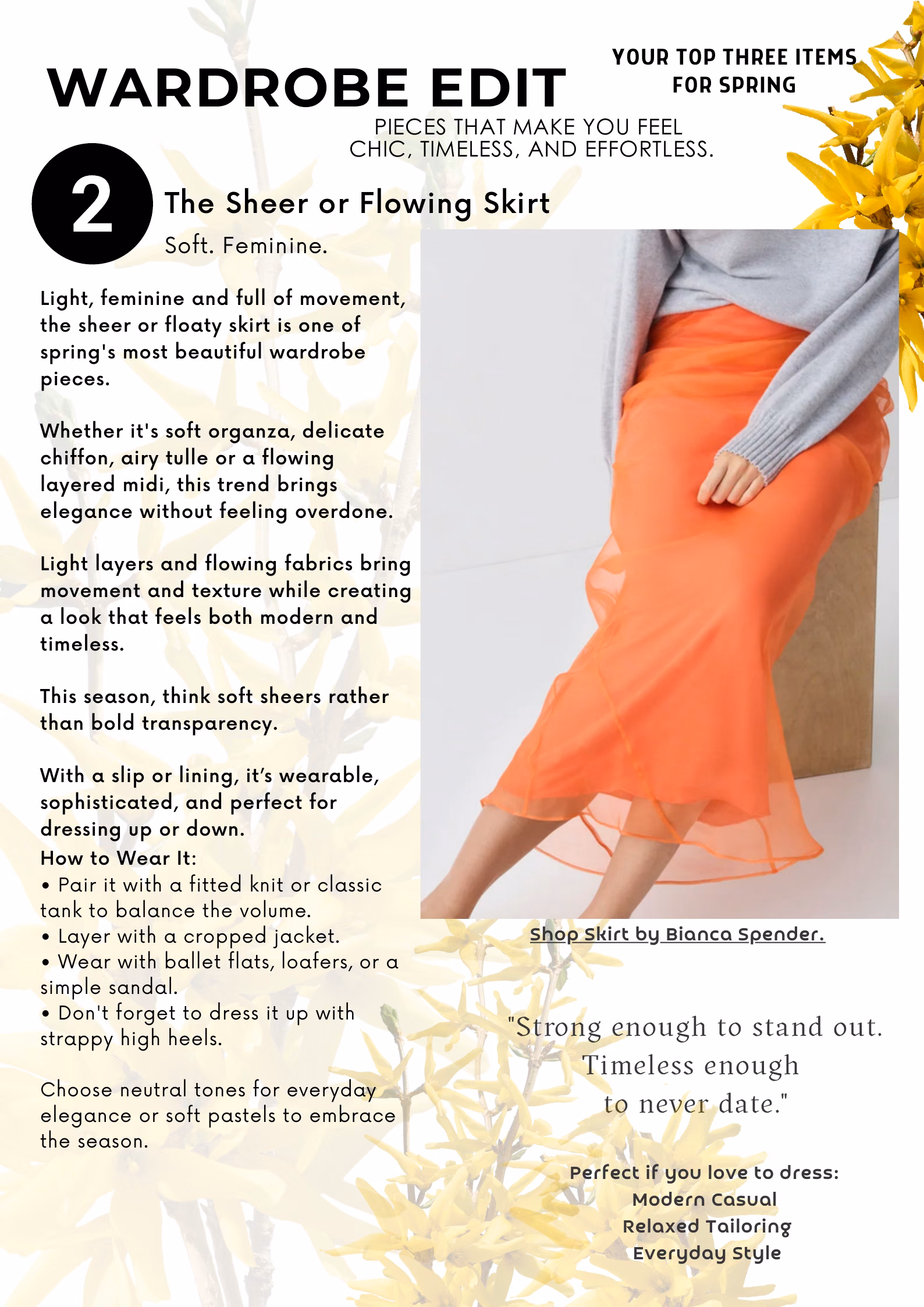 Page 6 - Wardrobe Edit - The Sheer Skirt
