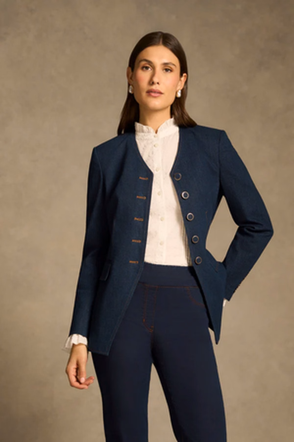 Cutaway Denim Jacket at Blue Illusion