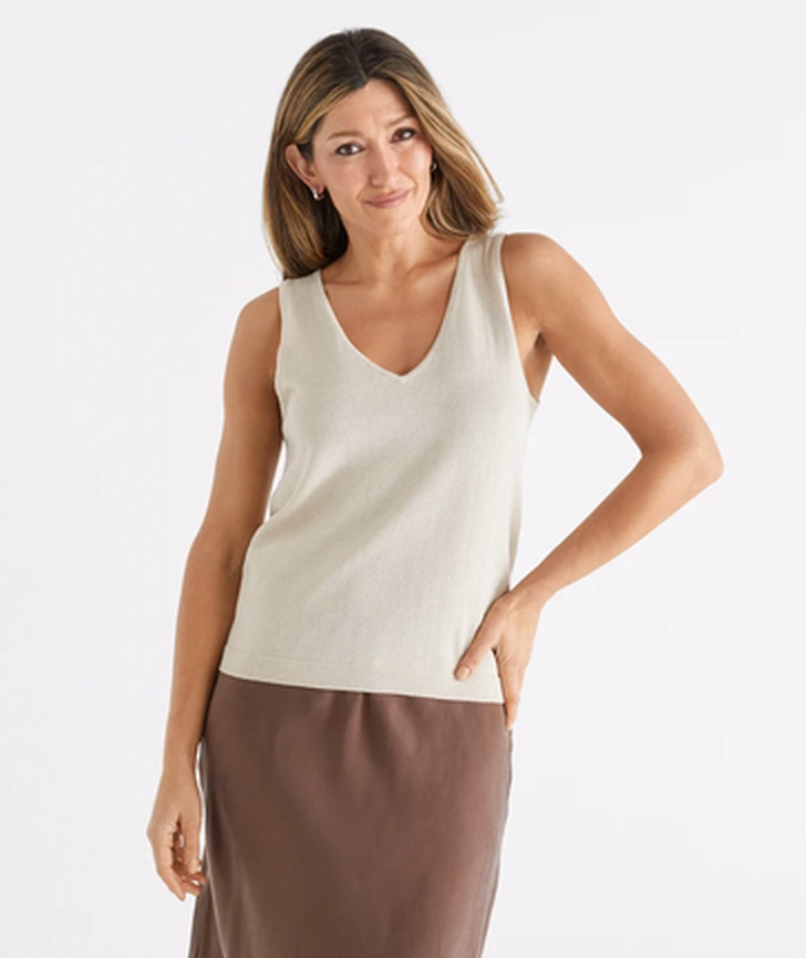 Knit Shimmer Tank at Sussan