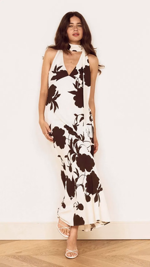 Floral Halter Neck Dress at MINKPINK