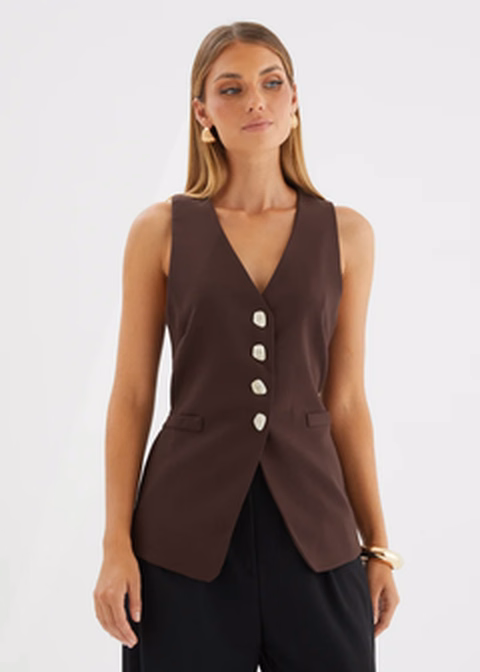 Sloane Vest at Gingham and Heels