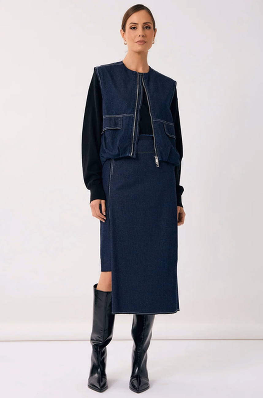 Cindy Zip Front Vest at ADORNE