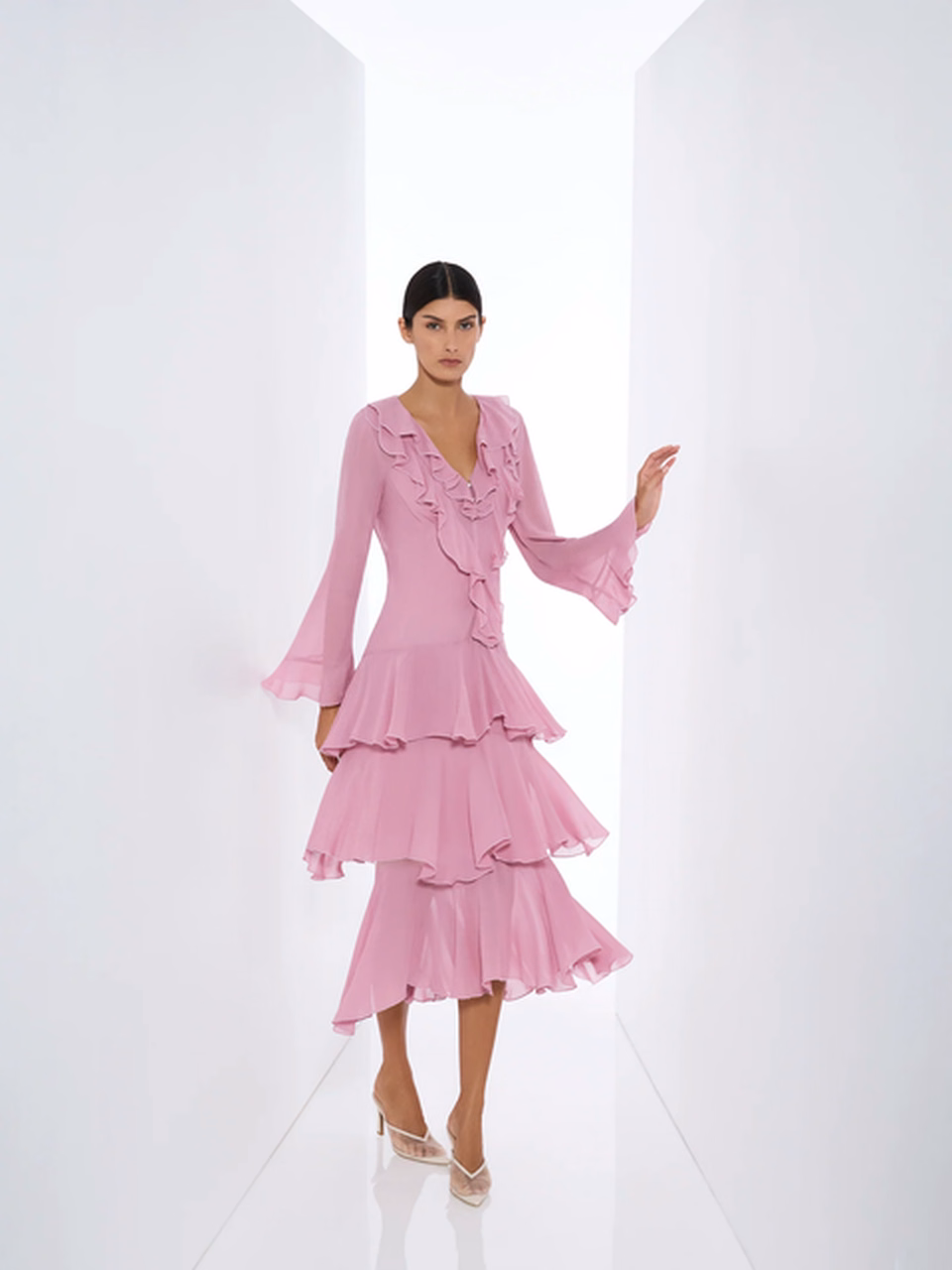 Rosa Tiered Midi at MOSS AND SPY